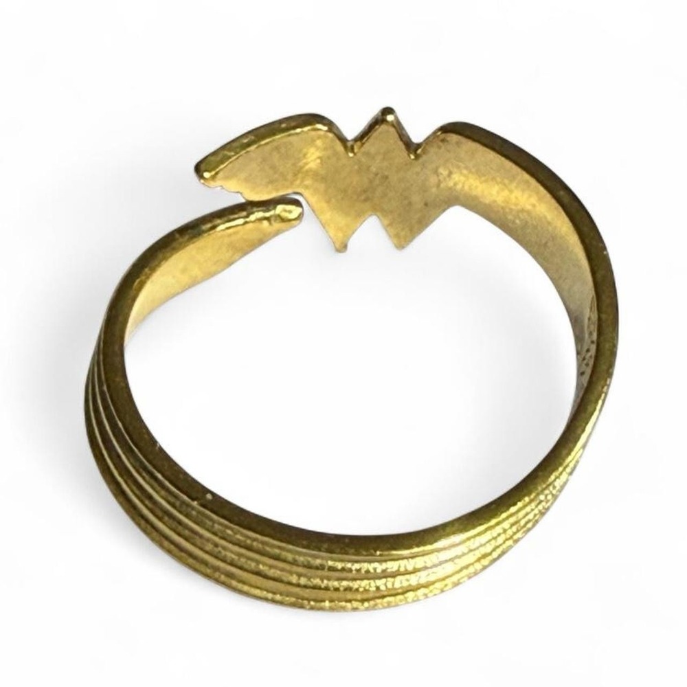Alex and Ani Wonder Woman 925 Sterling Silver Gold Plated Ring Adjustable Sz 7-9 - Picture 2 of 8
